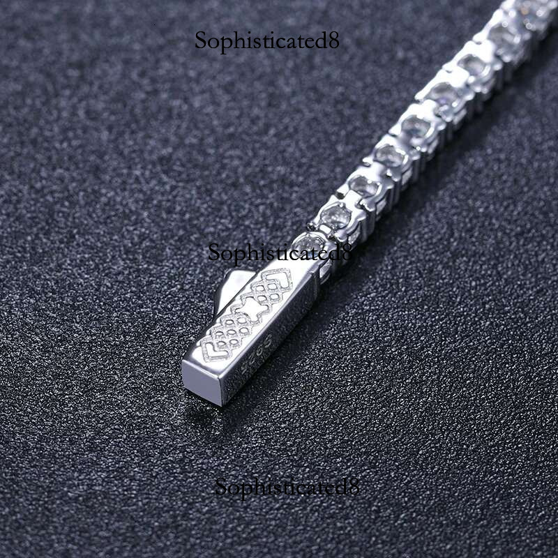 2mm 6/7/8/9 inch D VVS Moissanite Chain Tennis Bracelets For Women Girls Friend Jewelry Sterg Sier Passed Dia Test