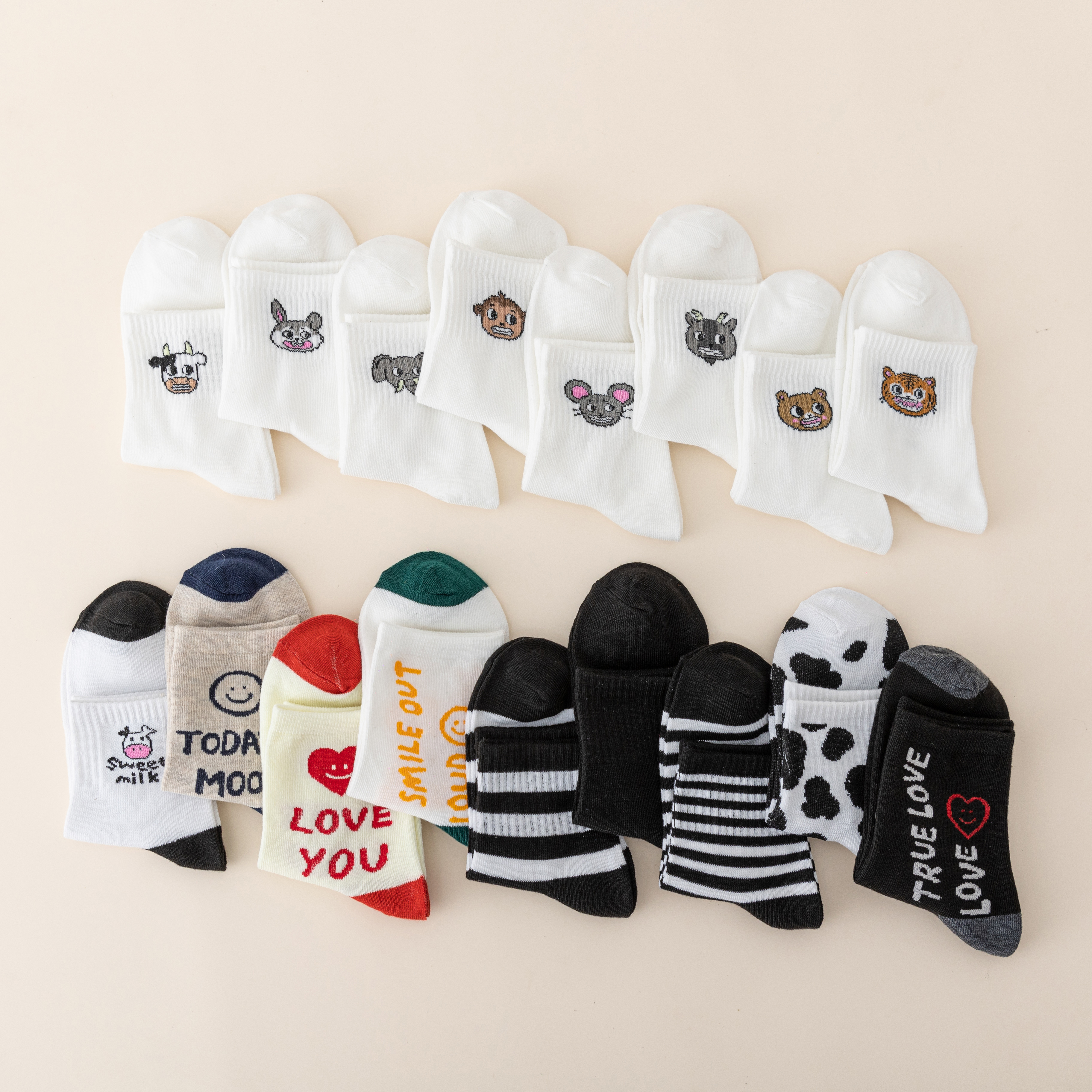 Soft & Durable 15-Pair Happy Socks Your Go-To Footwear Companion Collection hot-sale