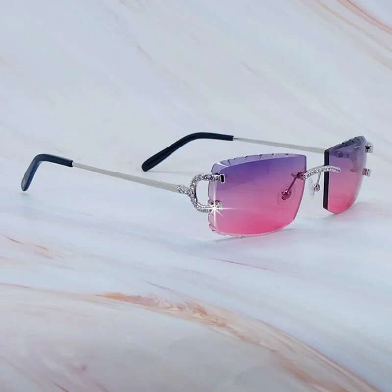 Moissanite Sunglasses Wire C Designer Carter Sun Glasses Vintage Eyewear Frame 012 Small Dia Cut Shades