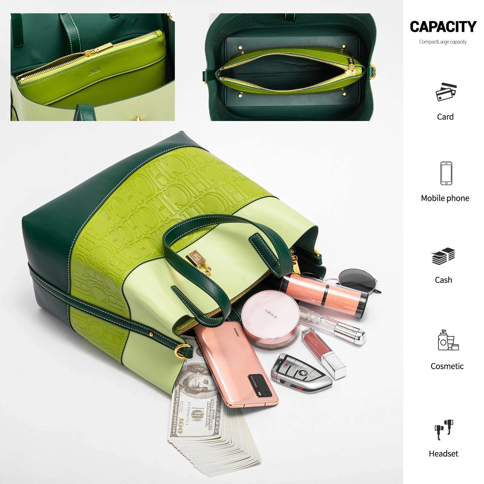 Women's New Handbag Blocking Design Versatile Fashionable Color Matching Essential for Daily Commuting