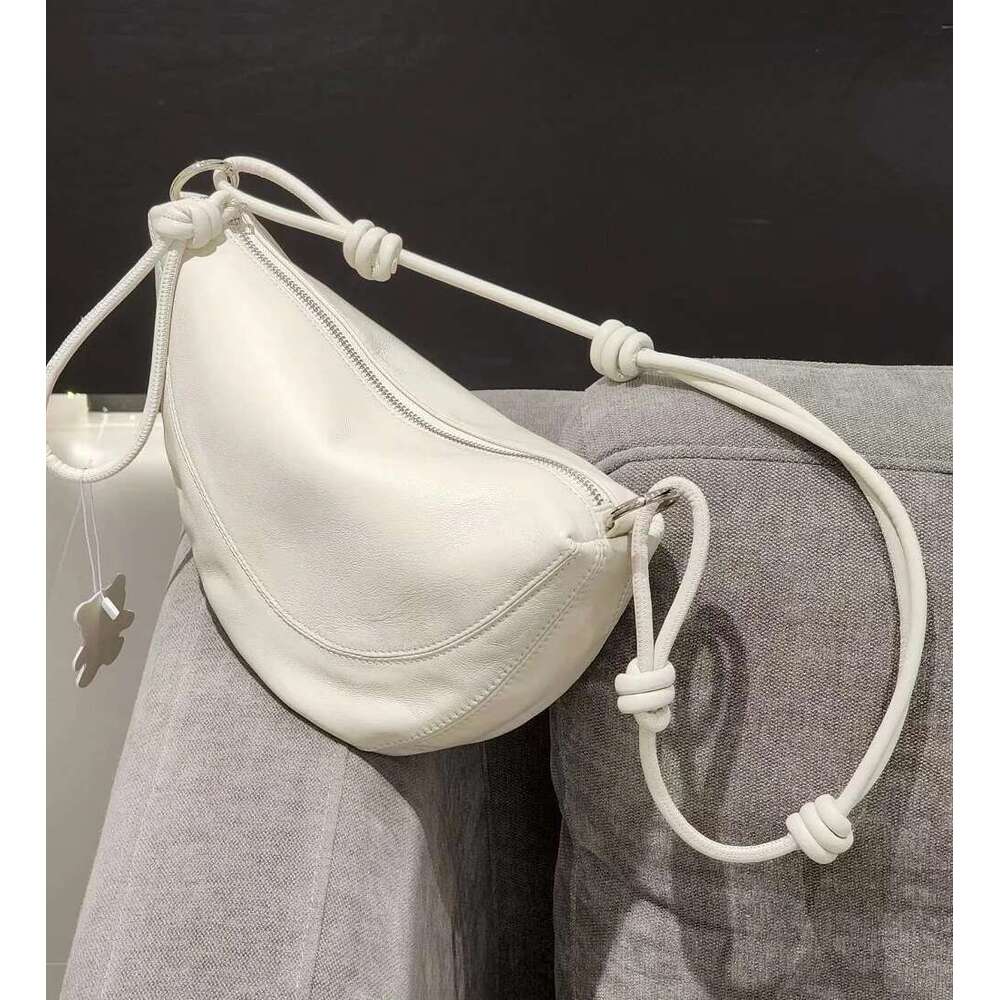 2025 New Women's Hobo Sheepskin Leather Simple Casual Dumpg One Shoulder Underarm Belt Bag