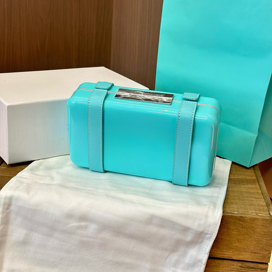 Designer Aluminum Alloy Box Messenger Bag Luxury Crossbody Shoulder Handbag PC Armpit Bags Satchel Bags Classic Travelling Womens Bags Colorful Case