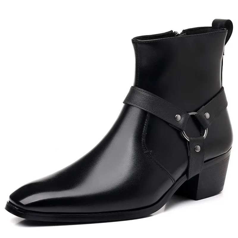 2025Mens Boots Fashion Designer Boots Side Zip Ankle Boot High Quality Leather Boots for Men Chelsea Boot Big Size48 Botas Z250303