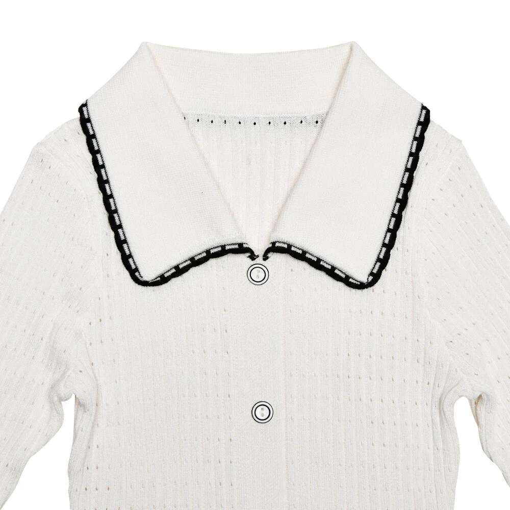 Winter Knitted Long Sleeve Black Turn-Down Collar Slim Single Breasted Autumn Elegant Dress Streetwear