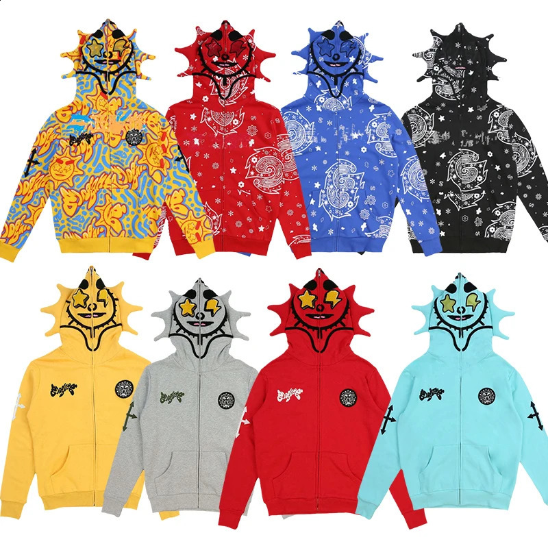 Letter American Harajuku zip hoodie Womens retro street fashion Gothic Y2K fashion sweatshirt Couple jacket 250228