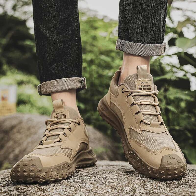 Men's Running Gray Jogging Casual Sports Shoes Outdoor Breathable Mesh Flat Bottom Light Shock-absorbing Tennis