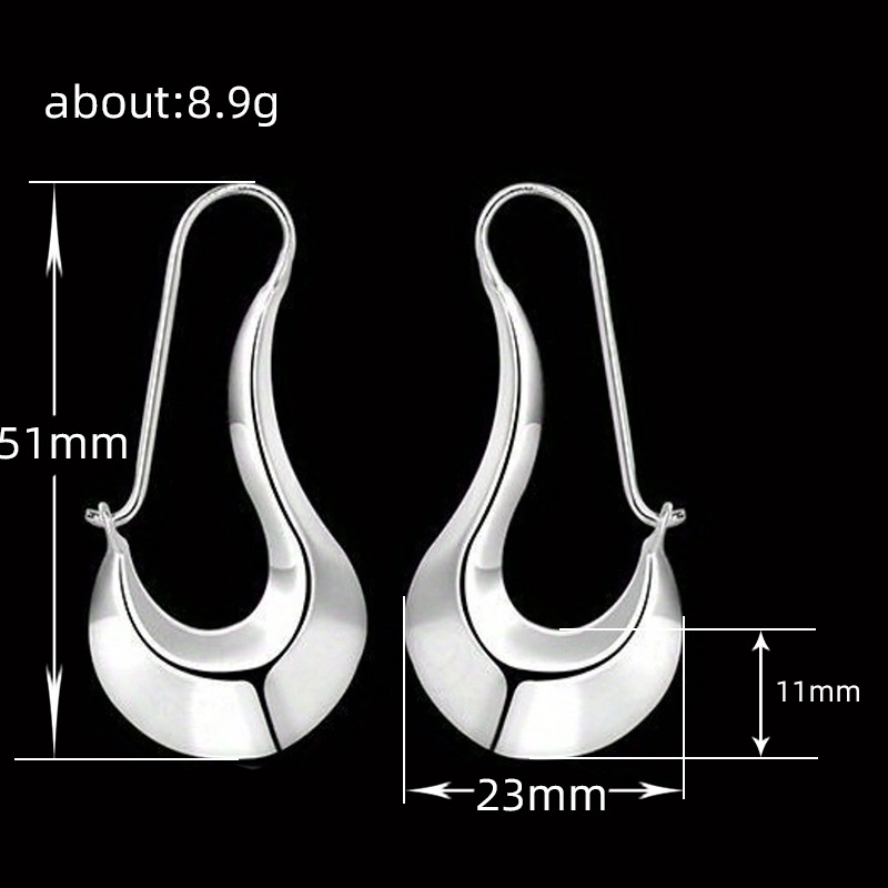 Luxury 925 sterling silver Stud earrings special-shaped glossy earrings for women personalized fashion all-match earrings designer classic Stud earrin