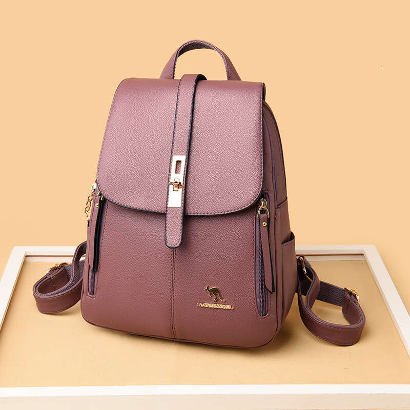 2025 New Casual for Women Korean Edition Fashion Women's Backpack Commuter Simple Black Large Capacity Bag