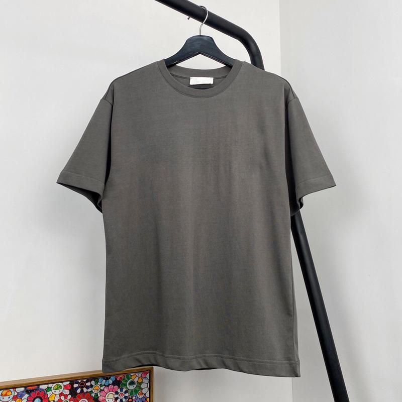 Classic Crew Neck Tees Casual High Street Shirt Simple Solid Print Tshirt Unisex Summer Breathable T-Shirt
