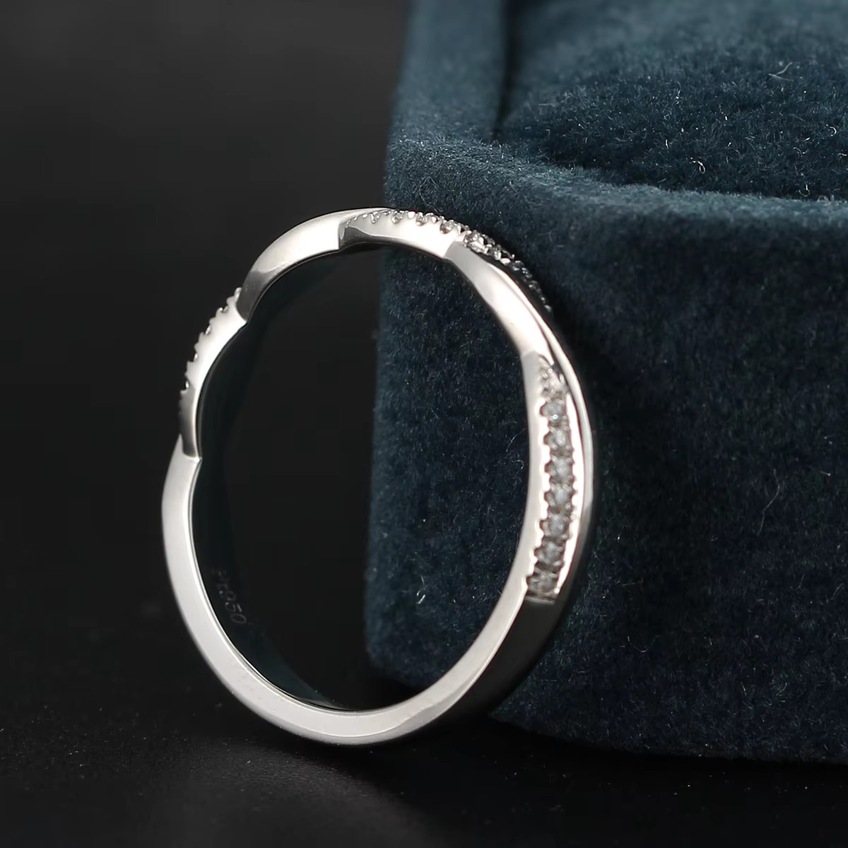 Beautiful Jewelry Wedding Engagement 14k Pure Silica Eternal Ring