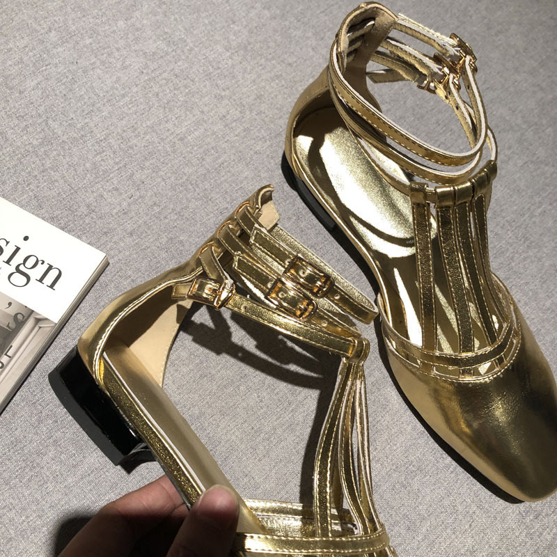 Summer Outerwear New Pointed Stiletto High Heels Zipper Hollow Roman Sandals Sexy Runway Show Ball Shoes