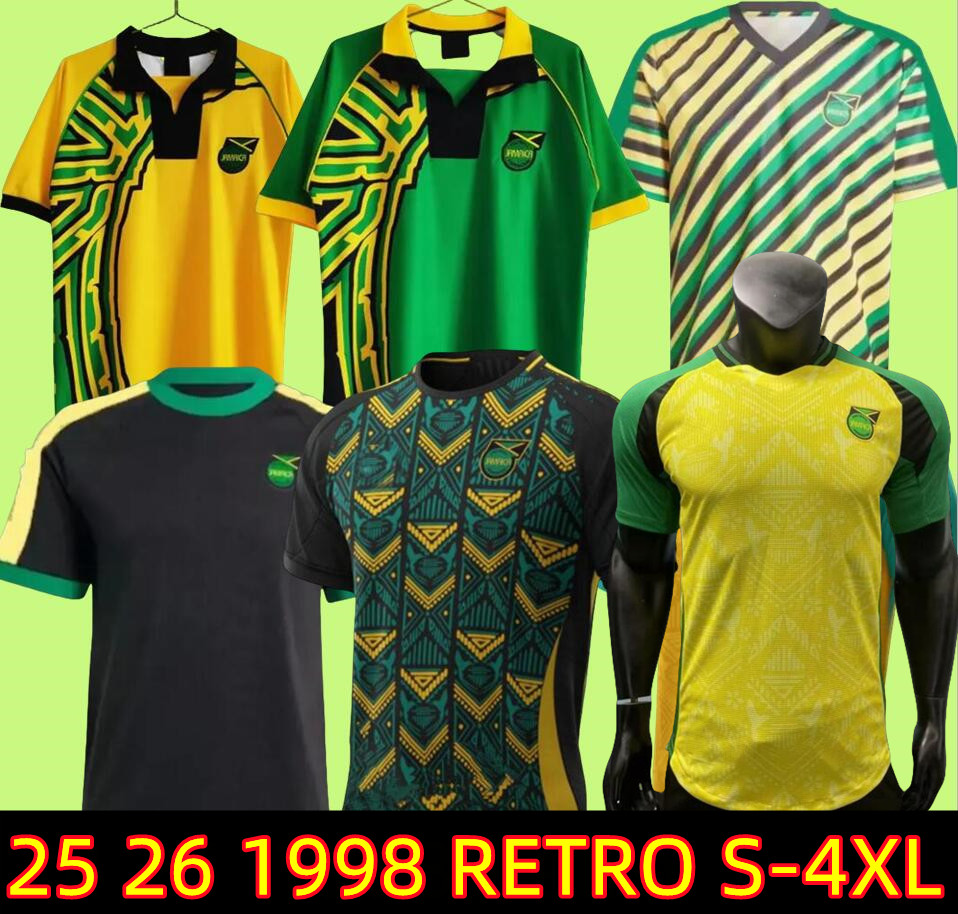 S-4XL 2025 1998 Retro Jamaica national football soccer jerseys 25 26 BAILEY ANTONIO REID shirt NICHOLSON MORRISON LOWE Men Football Uniform