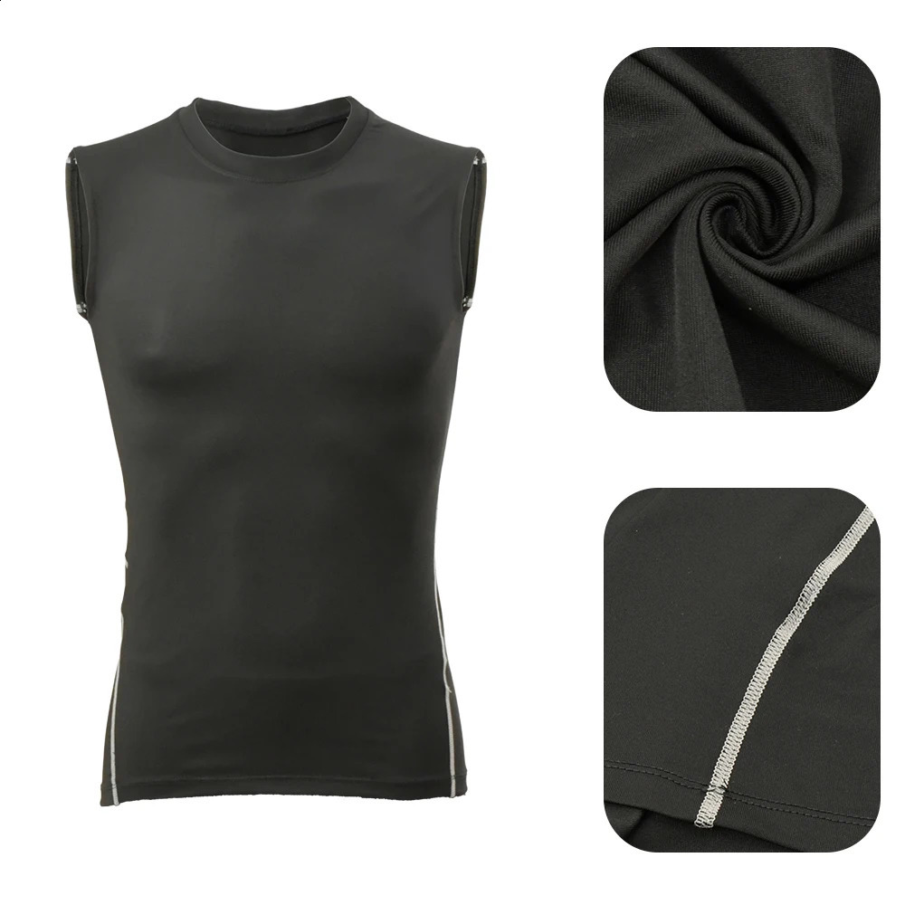 1 piece/2 pieces mens quick drying fitness vest top - gym vest round neck activity suit used for exercise running T-shirt sleeveless sports shirt 2502