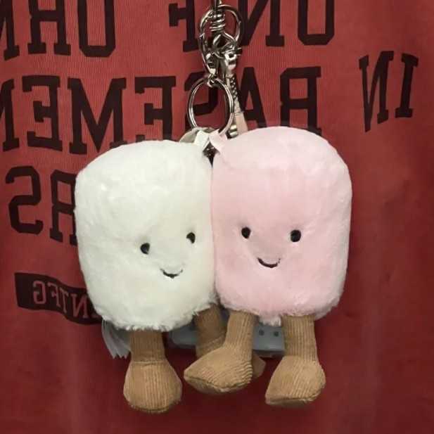 Plush Dolls Paired Cotton Candy Pendant New Fun Plush Toy Pendant Keychain Gift for People