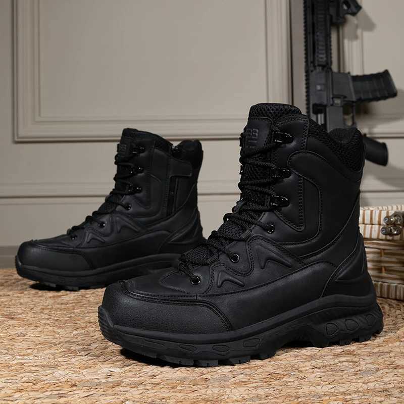Mens Hiking Work Boots Non-Slip Lightweight Waterproof Outdoor Durable Shoes Outdoors Breathable Desert Boots Z250303