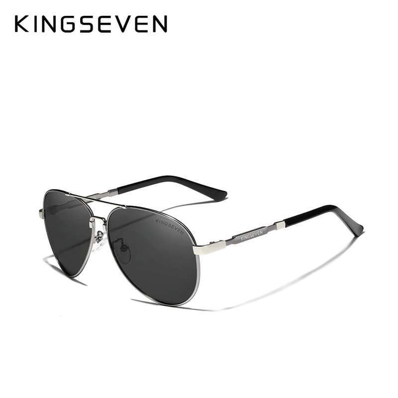 KINGSEVEN Brand 2024 Aluminum magnesium Polarized Men Sunglasses Vintage Square Metal Frame Male Sun Glasses Driving