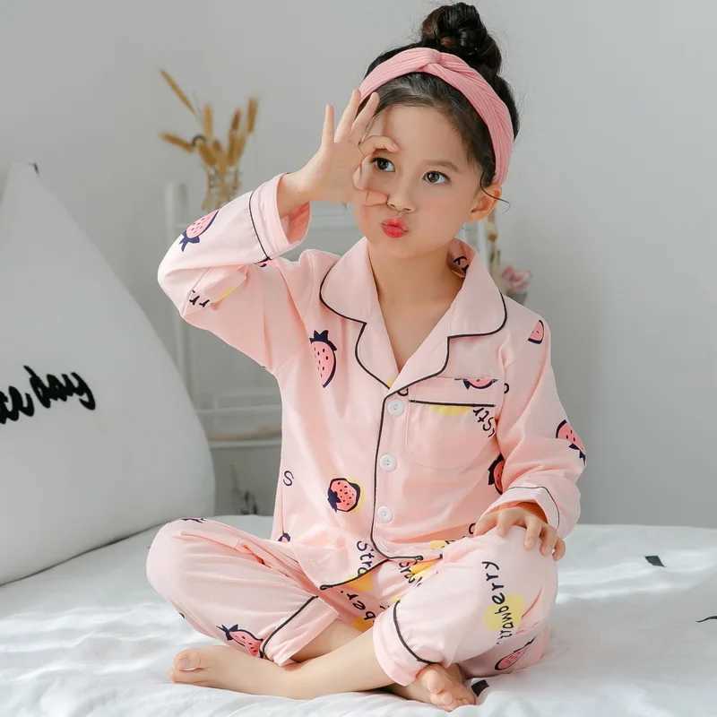 Sping Autumn Baby Girls Clothes Pajamas Sets Boy Pyjamas Kids Homewear Cotton Nightwear Childrens Indoor Clothing Pijamas SuitT250304