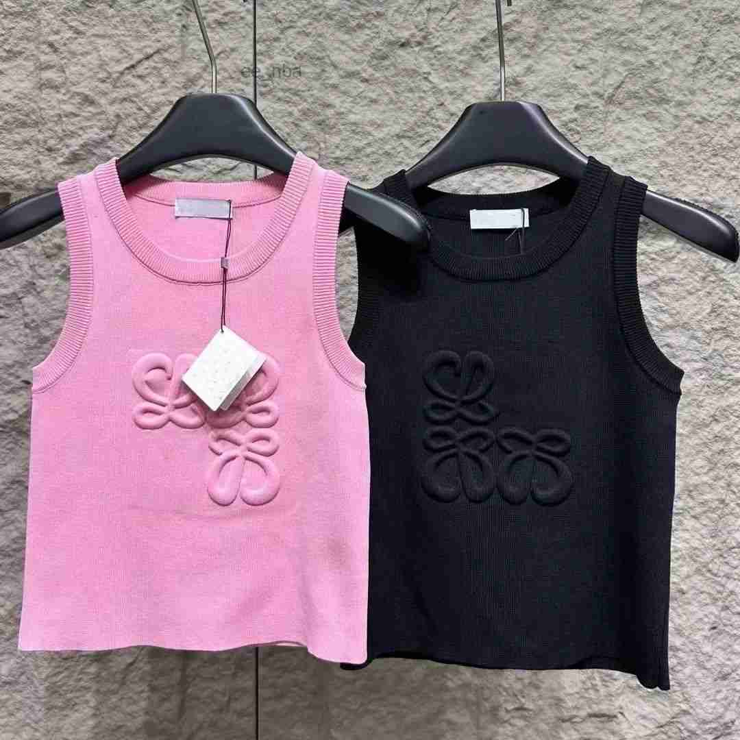 Summer fashion tank women female knitted designer sexy embroidery inlaid diamond vest ventilation woven top