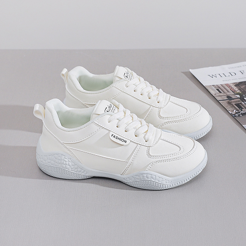 Little White Shoes 2025 Season Designer s New Women s Thick Soled Height Increasing Multi Functional Sports And Leisure Board Shoes