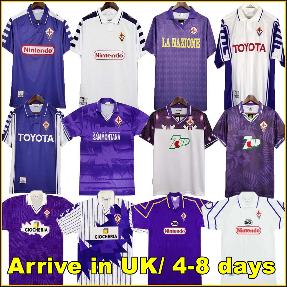 1995 1996 Retro classic Fiorentina Soccer jerseys Sweatshirt 1989 90 91 92 93 97 98 99 BATISTUTA R.BAGGIO DUNGA Retro Fiorentina Football shirt chandal futbol