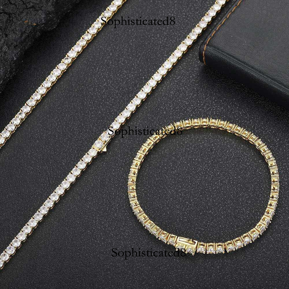 KNOBSPIN D VVS1 Moissanite Tennis for Women Wedding Jewelry with Certificate s Sliver Plated White Gold Necklace