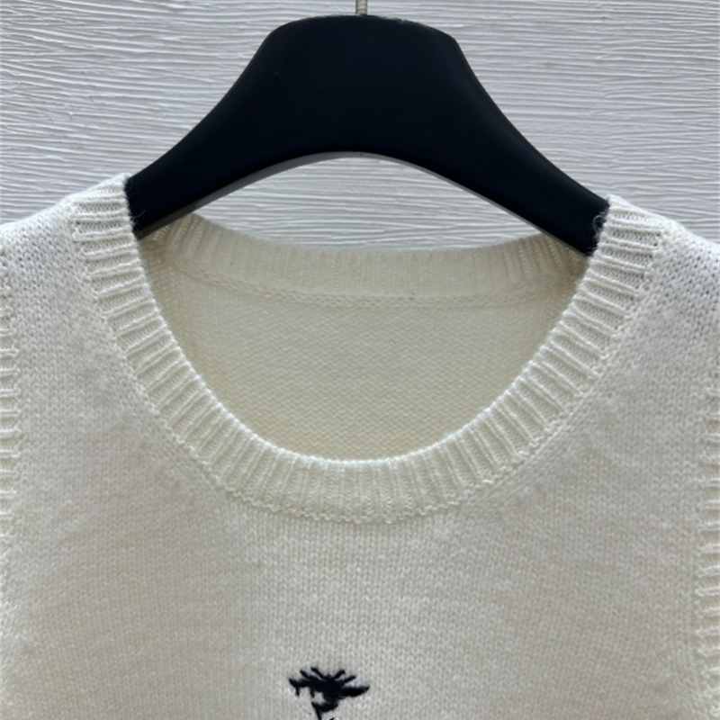 Crewneck wears embroidered striped vests for men in autumn and winter the loose sleeveless folding camel sweater 2025 250228Z