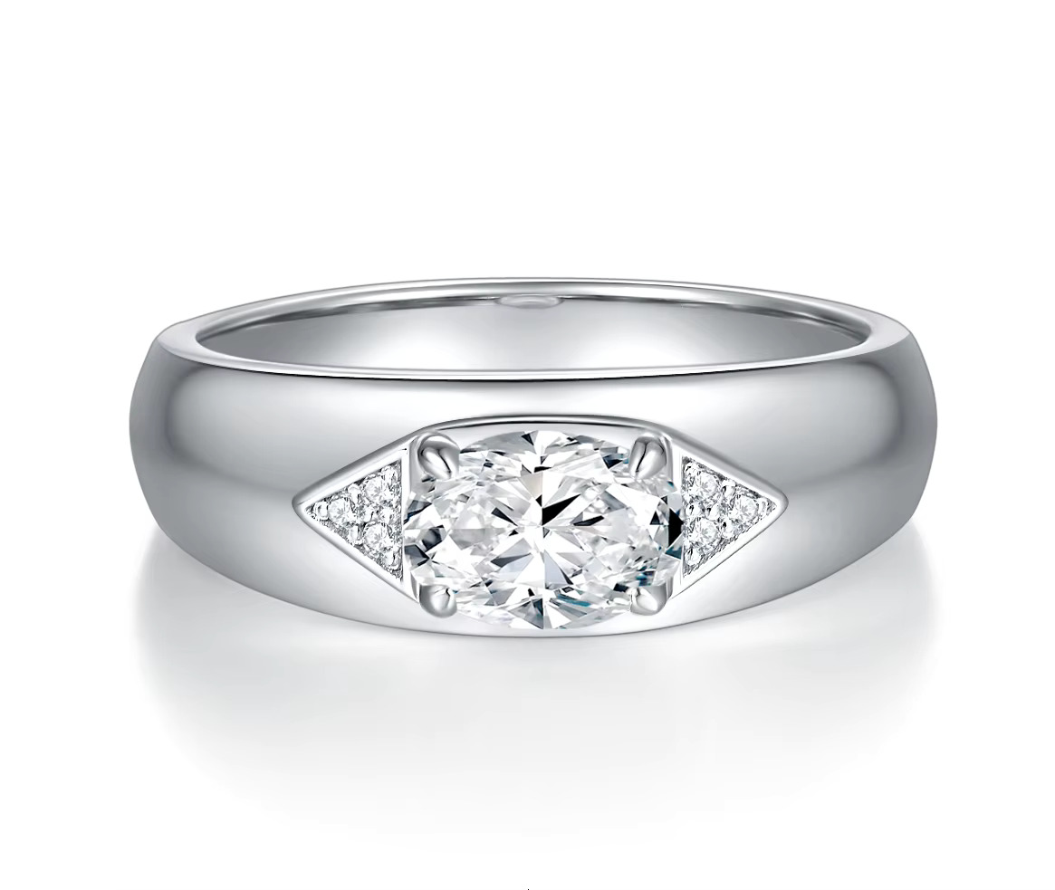 1 Moissanite men's ring - the perfect gift for daily wear, parties, weddings, and anniversaries, with quality assurance