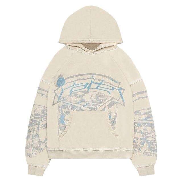 Street hip-hop pattern printed autumn and winter personalized casual design hooded pullover hoodie