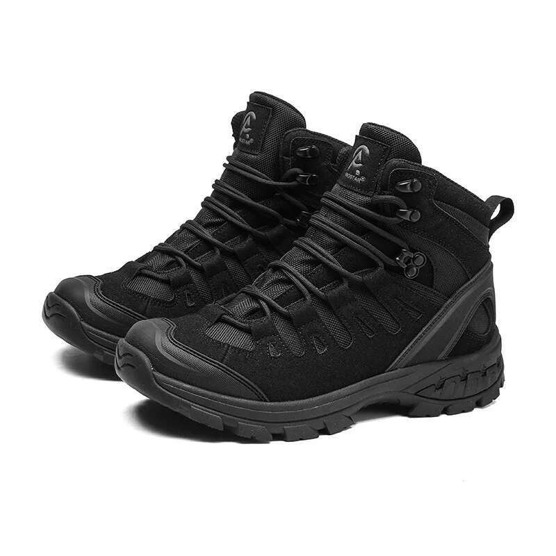 Work Shoes Men's Field Training Combat Tactical High Top Waterproof Outdoor Mountain Climbing Hiking Boots
