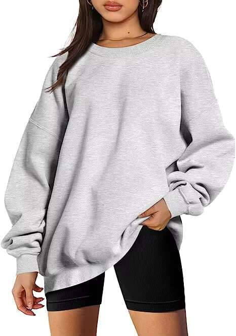 Round Neck Pullover Loose Casual Fleece Hoodie Women Custom Women's Sweatshirts Hoodies Oversized