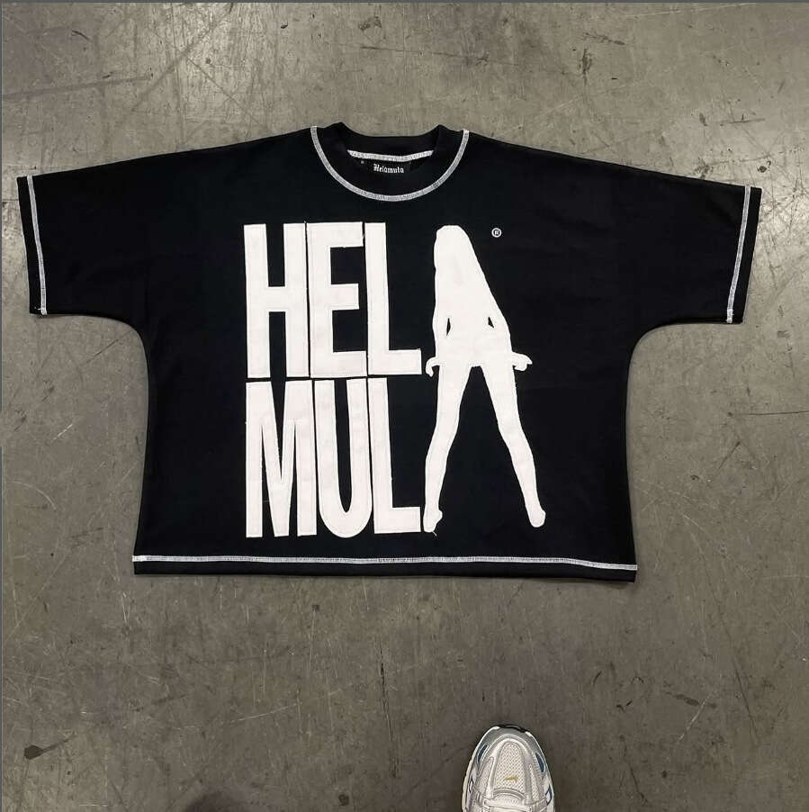 Trendy new personalized street letter print summer American T-shirt hip-hop style round neck loose short sleeved shirt