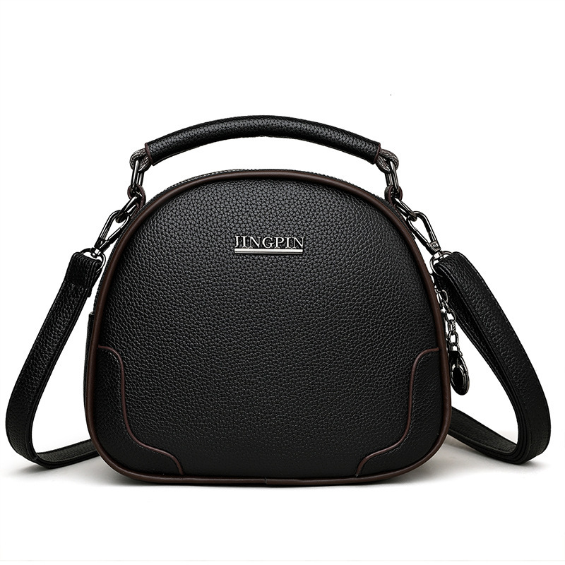 Designer 2025 New Fashionable Casual Soft Leather Sloping Women's Handbag Multifunctional Shell Large Capacity Shoulder Bag