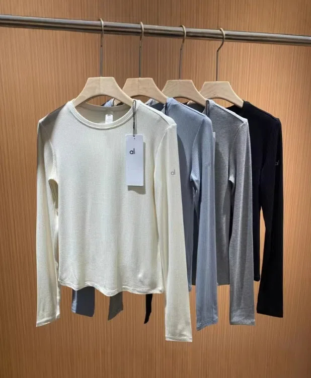 Women's T Shirts Women Yoga T-Shirts Long Sleeve High-Elastic Breathable Running Top Quick Drying Sport-Cycling Wear Good