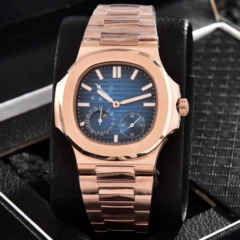 Patekedity Philipity 5711 Watch Pate Mens Watch Man Full Stainless Steel Face Wrist Watch Chronograph Designer Watch With Box Automatic/quartz Movement Watch 339