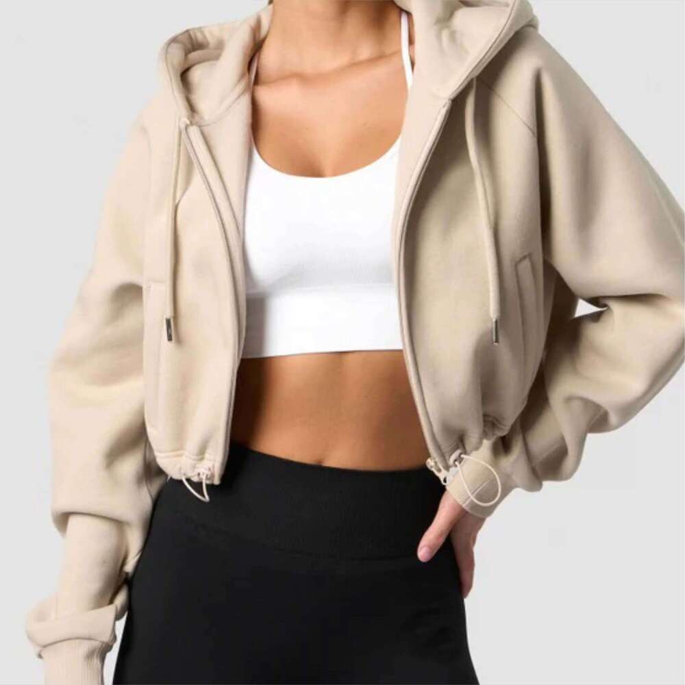 Fashionable Women's Soft Cotton Zip-Up Hoodie Everyday Comfort And Style Light Weight Sweatshirt