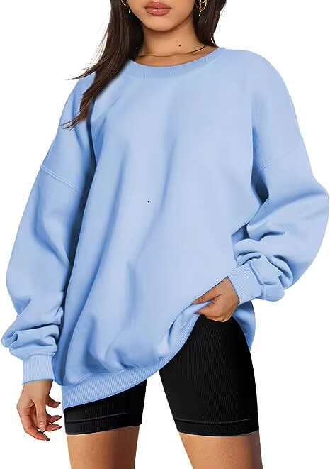 Round Neck Pullover Loose Casual Fleece Hoodie Women Custom Women's Sweatshirts Hoodies Oversized