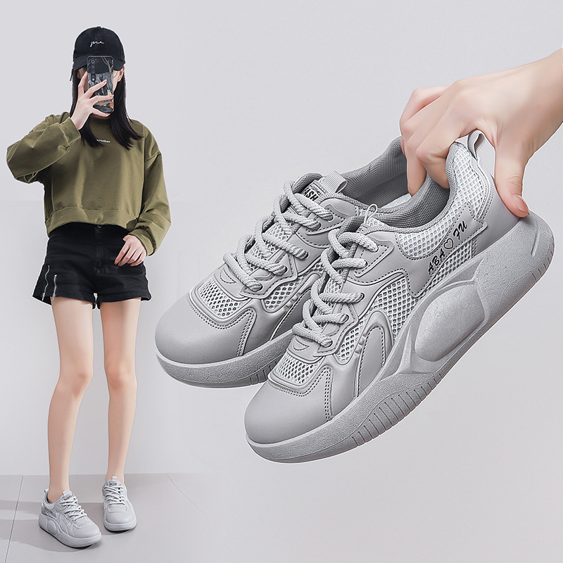 Xiaobai Spring New Female Designer Casual Sports Multi Functional Breathable Mesh Women s Shoes Outdoor Height Increasing Shoes