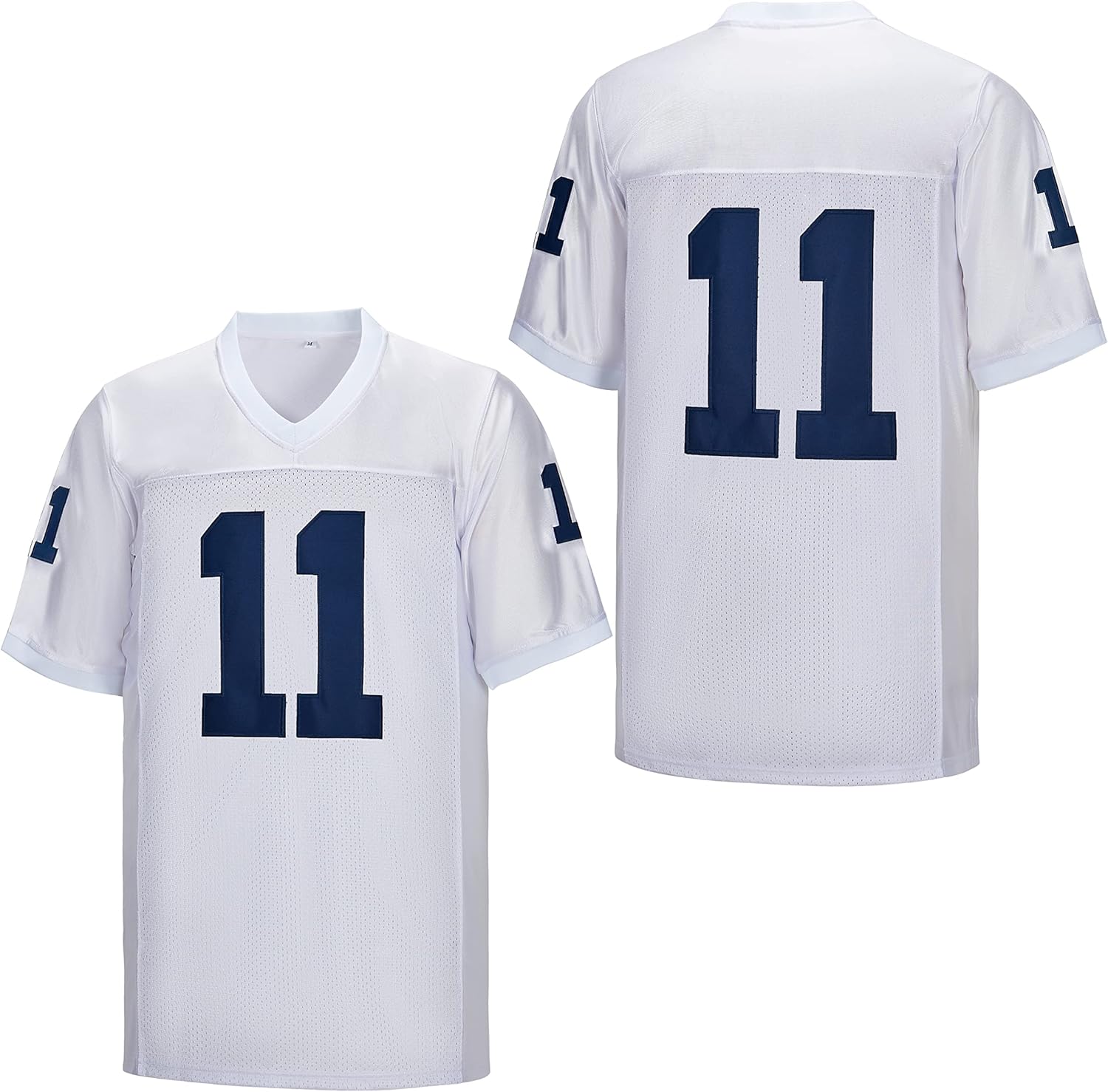 Men's 11 No Name Football Jersey 1 26 31 White ed