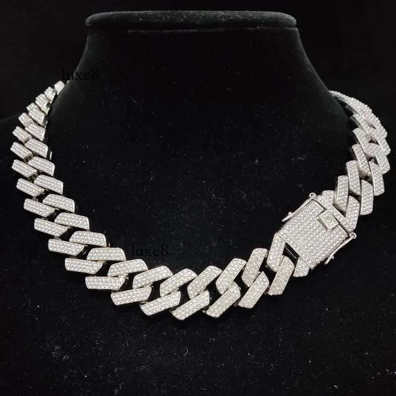 Men Hip Hop Chain for Fashion party 20mm width Rhombus Cuban Chains Necklace Hiphop Iced Out Bg jewelry