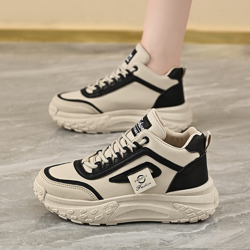 Designer's New Thick Soled High Top Dad Shoes, 2025 Four Season Multifunctional Running Sports Shoes Height Increasing Soft Soled Casual Shoes