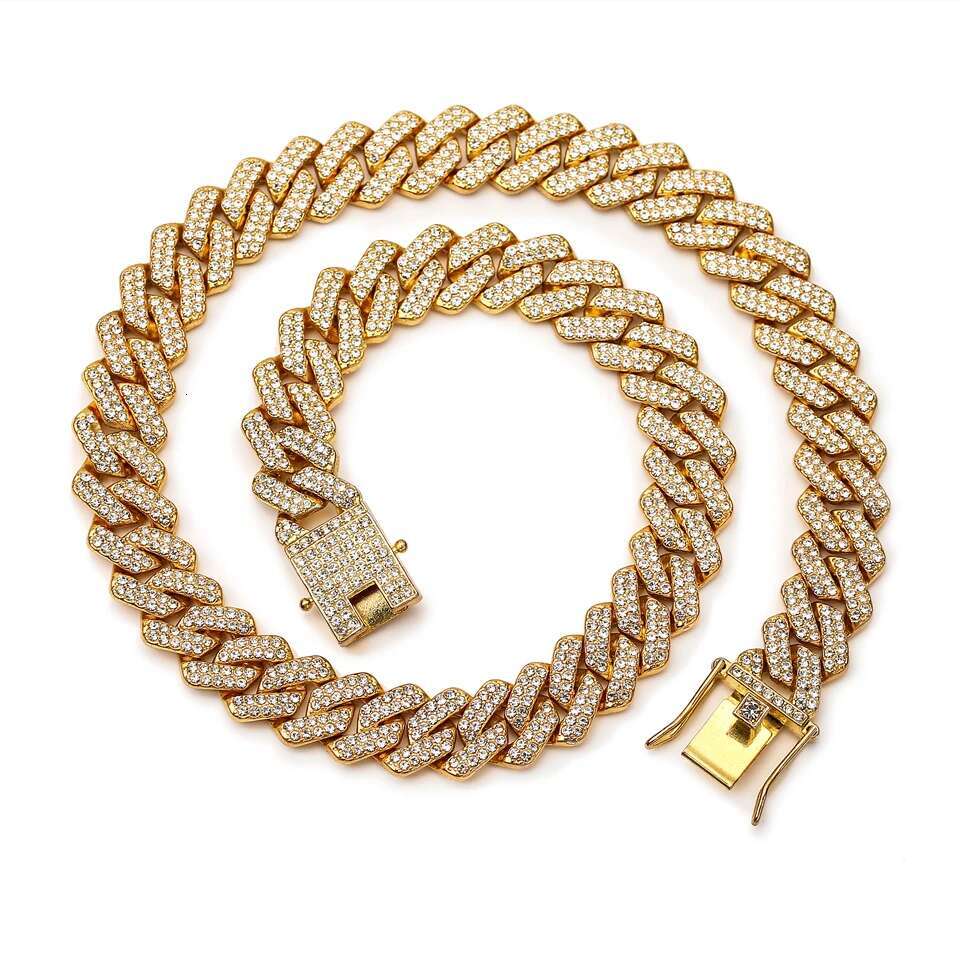 ZAKOL Hip Hop Iced Out Bg Necklace For Men Women 13mm Width Miami Cuban Chain Necklaces Fashion Jewelry