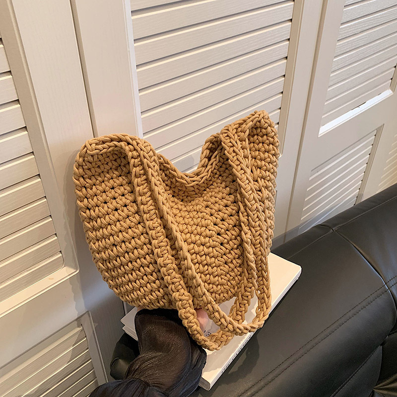 Summer Straw for Women 2025 New Vacation Handheld Shoulder Large Capacity Woven Beach Tote Bag #swissmilitary