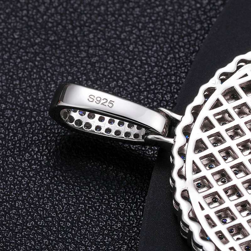 20/30/40mm Round D Color VVS Moissanite Pendant Sterg Sier Necklaces Iced Out Shining Passed Dia Test Wholesale