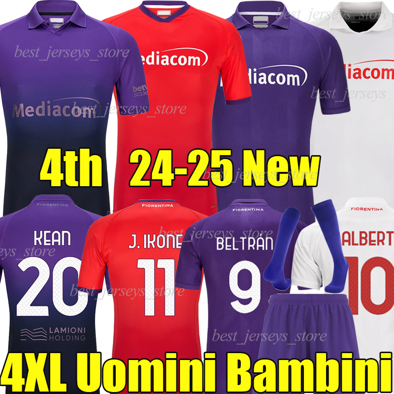 4XL 24/25 FiOrEnTiNaS KEAN 4th Soccer Jerseys J. IKONE ALBERT ADLI BELTRAN SOTTIL COLPANI CATALDI BOVE GOSENS M.QUARTA BIRAGHI PARISI men kids kits socks football shirt