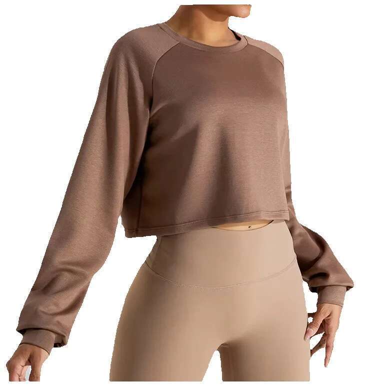 Casual Sports Yoga Sweater Women Outdoor Running Long Sleeve Loose Sweatshirts