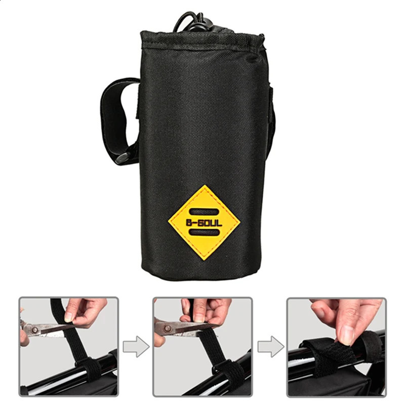 Ship from US Portable Cycling Handlebar Kettle Bag Bike Stem Outdoor Bicycle Water Bottle Insulated Pouch 250228FBB