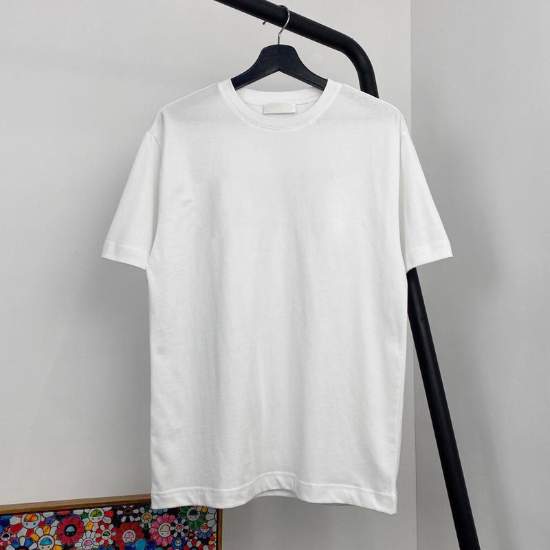 Classic Crew Neck Tees Casual High Street Shirt Simple Solid Print Tshirt Unisex Summer Breathable T-Shirt