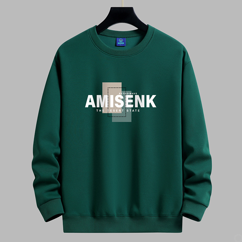YS03021 Autumn new round neck thin sweater for men teenagers loose large size men's clothing