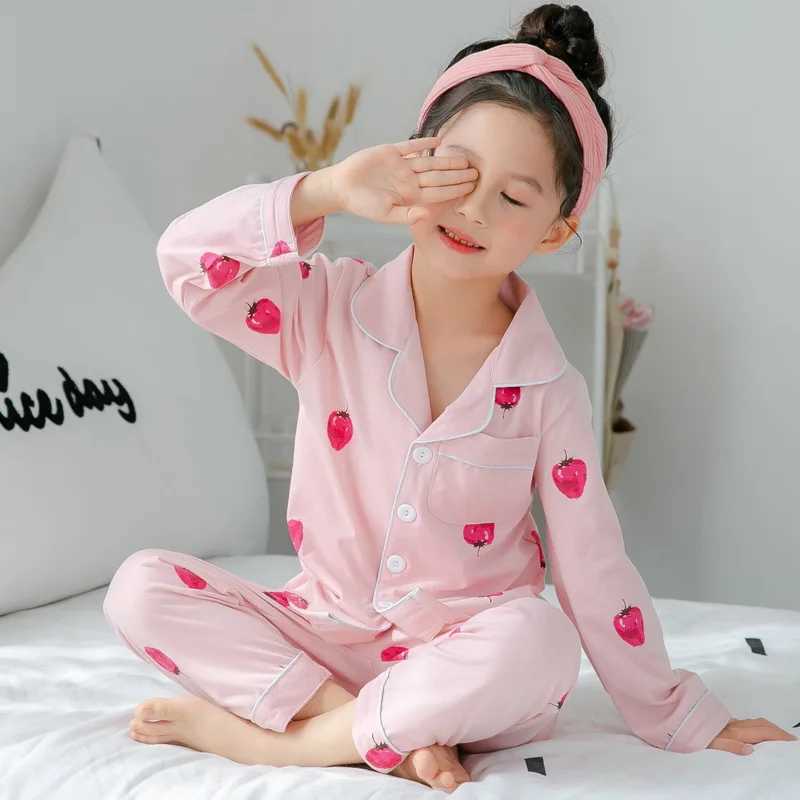 Sping Autumn Baby Girls Clothes Pajamas Sets Boy Pyjamas Kids Homewear Cotton Nightwear Childrens Indoor Clothing Pijamas SuitT250304