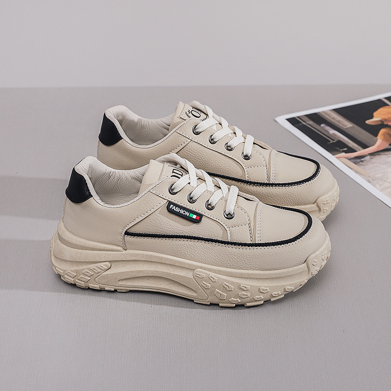 2025 Spring And Summer Women's Designer New Breathable White Shoes Fashionable Multi Functional Thick Soled Sports And Leisure Board Shoes Soft S